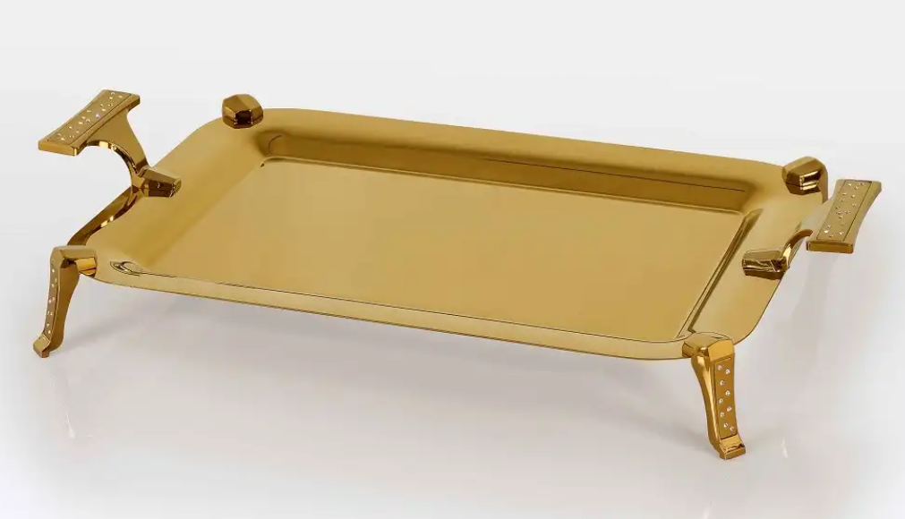 تصویر سيني مستطیل متوسط دايموند طلايي تك استيل مدل Tak Steel 822 G 