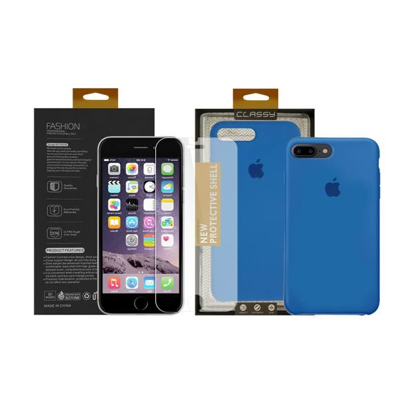 تصویر کاور سومگ مدل سیلیکونی مناسب برای گوشی موبایل اپل آیفون 7 پلاس/8 پلاس به همراه محافظ صفحه نمایش