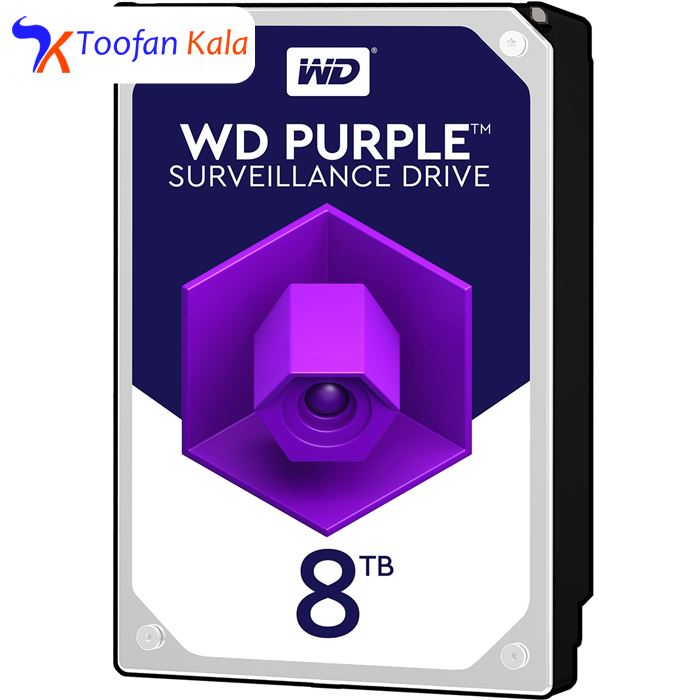 تصویر هارددیسک اینترنال وسترن دیجیتال مدل Purple WD80PURZ ظرفیت 8 ترابایت