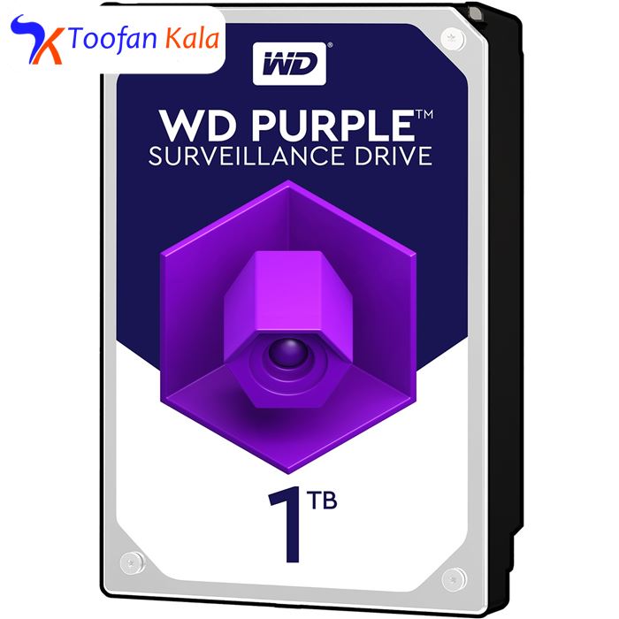 تصویر هارددیسک اینترنال وسترن دیجیتال مدل Purple WD10PURZ ظرفیت 1 ترابایت