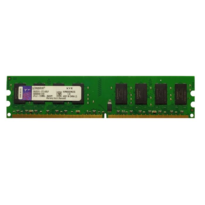تصویر رم دسکتاپ DDR2 تک کاناله 800 مگاهرتز کینگستون مدل KVR800D2N6/2G ظرفیت 2 گیگابایت