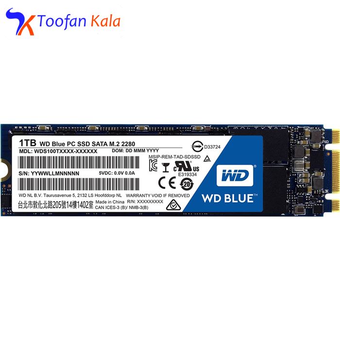 تصویر حافظه SSD وسترن دیجیتال مدل BLUE WDS100T1B0B ظرفیت 1 ترابایت